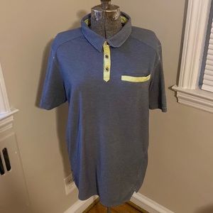 Oakley Polo - grey with bright yellow/green accents- L